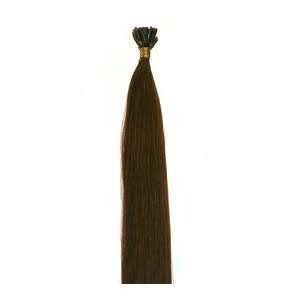   20 Stick I Tip #2 Chocolate Brown 50 Grams 100% Human Hair Extensions