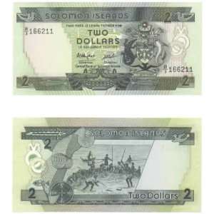 Solomon Islands ND (1986) 2 Dollars, Pick 13a