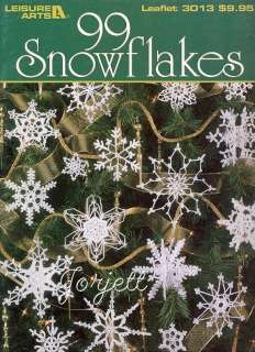 99 Snowflakes, flat & 3D snowflake crochet patterns  