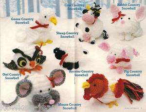 Snowball animals patterns to crochet Annies see pics  