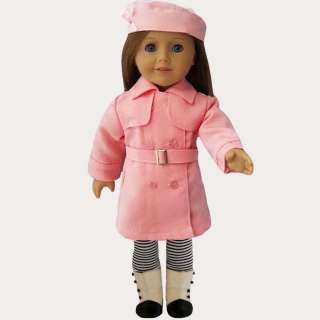 4PC pink Doll Clothes outfit for 18 american girl new  