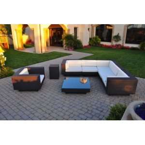 Stylus Outdoor Sectional Sofa Set With Club Chair  Kitchen 