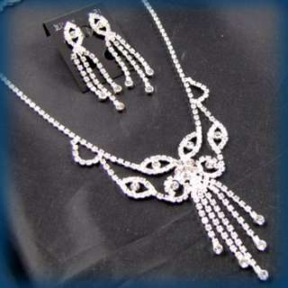 ADDL Item  Necklace Earrings Set rhinestone crystal 