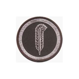   Feather (Robert Plants Symbol) Embroidered Iron On or Sew On Patch