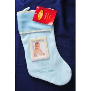 Babys First Christmas 2010 Blue with Multi color ucker mini 