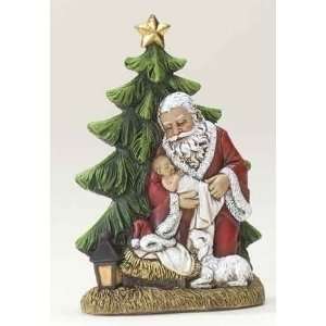 Josephs Studio Kneeling Santa with Baby Jesus and Tree Christmas 