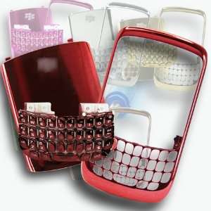   Keys For BlackBerry Curve 8520 [CHROME RED] Cell Phones & Accessories
