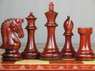 Triple Weight Staunton Chess Set Blood RedBud Rose Wood  