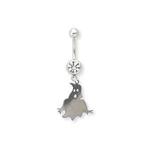 Scary Ghost Dangle Halloween Belly Ring