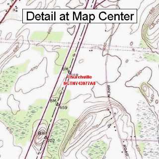  USGS Topographic Quadrangle Map   Churchville, New York 