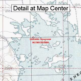 USGS Topographic Quadrangle Map   Sheckler Reservoir, Nevada (Folded 