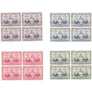   Exhibition Stamps 4 Blocks of 4, Nice Cinderellas 