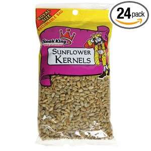 Snak King Sunflower Kernels, 9 Ounce Bags (Pack of 24)  
