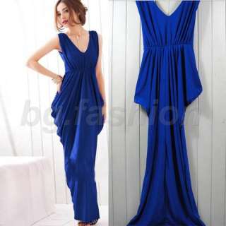   Neck Formal Gown Prom Cocktail Sleeveless Long Maxi Slim Dress  