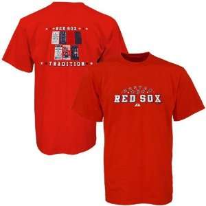  Majestic Boston Red Sox Red Ticket History T shirt Sports 