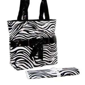  Black Zebra Print Diaper Bag 