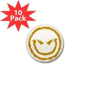  Mini Button (10 Pack) Smiley Face Smirk 