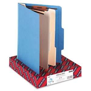 Smead  Top Tab Classification Folders w/2 Dividers, 6 Sections, Blue 
