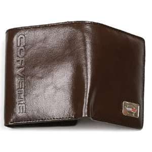  C4 Corvette Brown Leather Trifold Wallet By Motorhead 