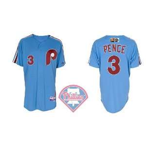   Hunter Pence Blue Cool Base Jersey (ALL are Sewn On) Sports