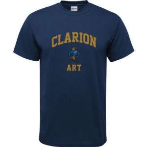  Clarion Golden Eagles Navy Youth Art Arch T Shirt Sports 