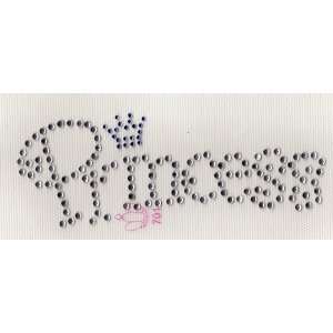 Princess with small crown Iron On Hot Fix Transfer Rhinestone    Clear 