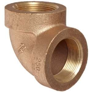 Brass Pipe Fitting, Class 250, 90 Degree Elbow, 3 x 3 NPT Female 