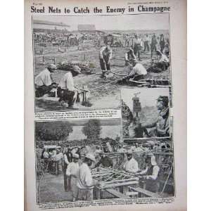   1915 WW1 French Soldiers Barbed Wire Champagne France