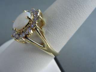 Gorgeous Opal and Iolite Ring in 14K Yellow Gold   Size 9 1/4  