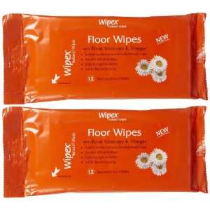 Wipex Floor Cleaning Wipes, Rosemary & Vinegar, 12 ct 2 pack  