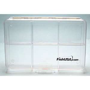  FishUSA Logo Clear Fly Boxes Style 6 compartment 