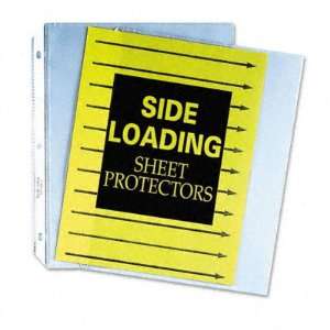 Side Loading Clear Heavy Gauge Poly Sheet Protectors   Sealed On Three 