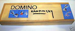 KANDINSKY DOMINO 28 TILES IN WOOD BOX  BLEU DE CIEL  