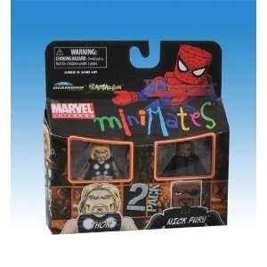  Marvel Universe Mini Mates Thor and Nick Fury 2 Pack Toys 