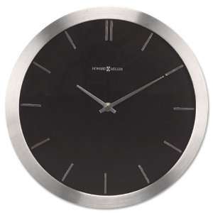   .   Modern black dial face.   Brushed nickel finish.