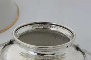   Hammered Sterling Silver Bouillion Soup Bowls 18.2 oz sterling  