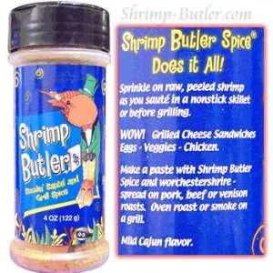 Shrimp Butler Sizzlin Grill Spice for shrimp, pork, beef, and venison