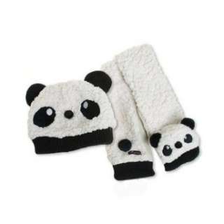 Cuddly Panda Hat and Scarf Set Clothing