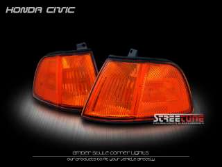 JDM 90 91 Civic CX/DX/Si Hatchback Amber Corner Lights  