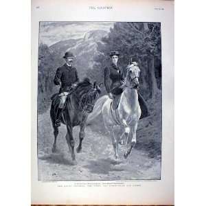   & Bridegroom Out Riding At Saxe Coburg Gotha 1896