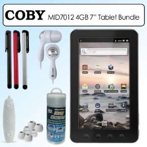  Coby MID7012 4G 7 Inch Kyros 4GB Touchscreen Tablet Bundle 