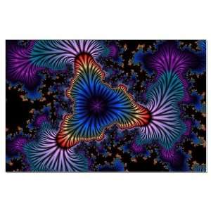  Night Orchid Fractal Cool Large Poster by  