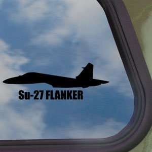  Su 27 FLANKER Black Decal Military Soldier Window Sticker 