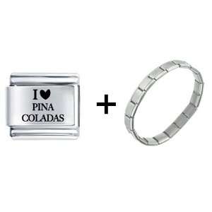  I Heart Pina Coladas Italian Charm Pugster Jewelry