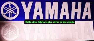 Yamaha REFLECTIVE WHITE 5in 12.7cm decals fazer r1 r6  