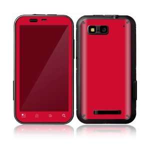 Simply Red Decorative Skin Decal Sticker for Motorola Defy Cell Phone