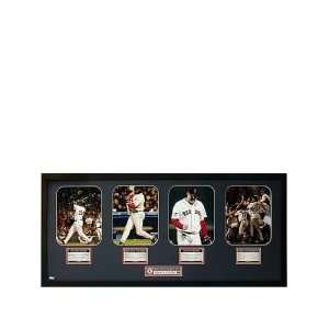 Red Sox 2004 WS Dynasty Collage Plaque   Schilling Ortiz Celebration 