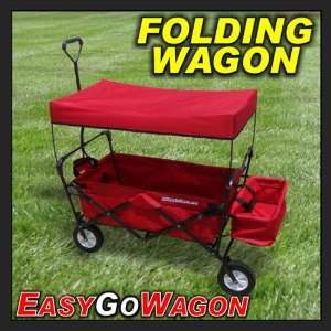  Red Folding Cart Wagon. Cart Transports Products and/or 