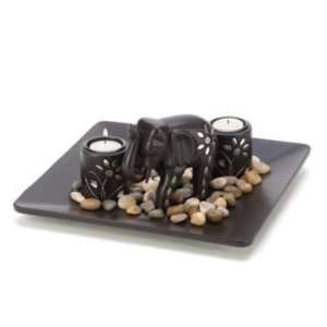  Elephant Candleholder Set