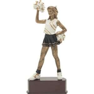    Cheerleader Action Color Resin Award Trophy